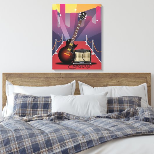 Blues Guitar Canvas Afdruk (Insitu (Slaapkamer))