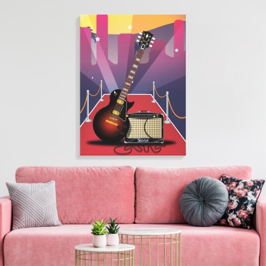 Blues Guitar Canvas Afdruk (Insitu (Woonkamer))