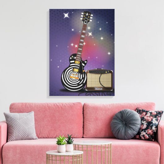 Blues Guitar Canvas Afdruk (Insitu (Woonkamer))