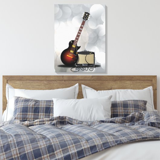 Blues Guitar Canvas Afdruk (Insitu (Slaapkamer))