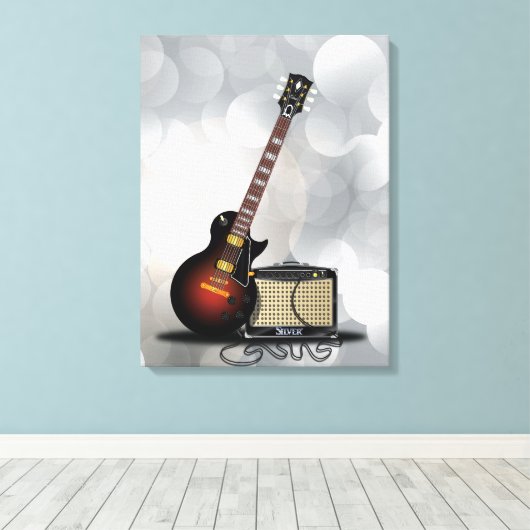 Blues Guitar Canvas Afdruk (Insitu (Houten vloer))