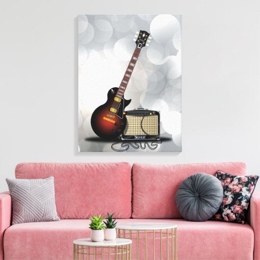 Blues Guitar Canvas Afdruk (Insitu (Woonkamer))