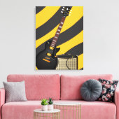 Blues Guitar cartoon Canvas Afdruk (Insitu (Woonkamer))