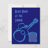 Blues Guitar Invitation Kaart (Voorkant)