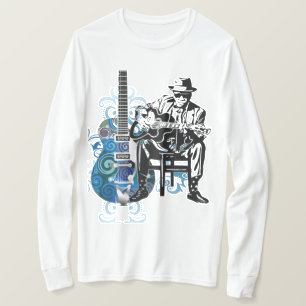 blues guitar man t-shirt