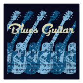 Blues Guitar Poster (Voorkant)