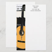 Blues Guitar Stationery Briefpapier (Voorkant / Achterkant)