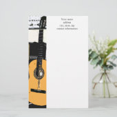 Blues Guitar Stationery Briefpapier (Staand voorkant)