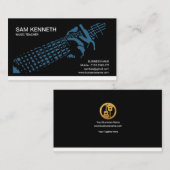 Blues Guitarist Music Teacher Motif Visitekaartje (Voorkant / Achterkant)