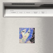 Blues Haar Origineel Anime Meisje Magneet (Insitu (Vaatwasser))
