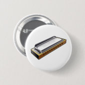 Blues Harmonica - Button (Voorkant /achterkant)