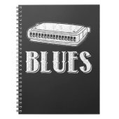 Blues Harmonica Gift - Retro Graphic Notitieboek (Voorkant)