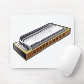 Blues Harmonica - Mousepad Muismat (Met muis)