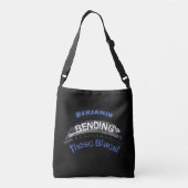 Blues harmonica player buending humor musicus crossbody tas (Achterkant)
