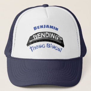 Blues harmonica player buending humor musicus trucker pet