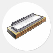 Blues Harmonica - Sticker (Voorkant)