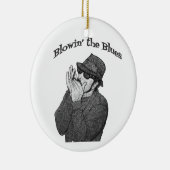 Blues Harp kerstversiering Keramisch Ornament (Rechts)