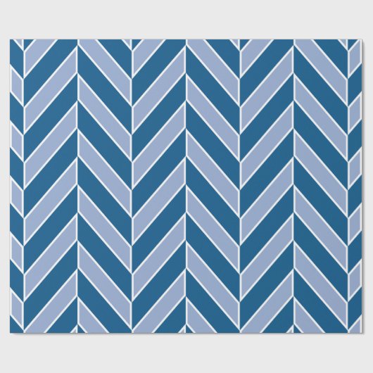 Blues Herringbone Cadeaupapier (Vlak)