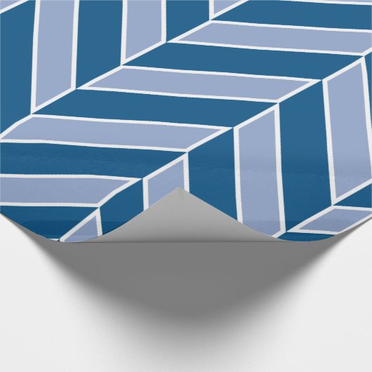 Blues Herringbone Cadeaupapier (Hoek)