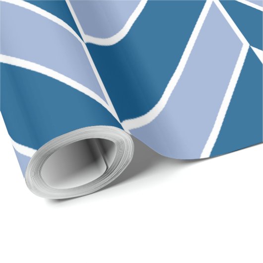 Blues Herringbone Cadeaupapier (Rol Hoek)