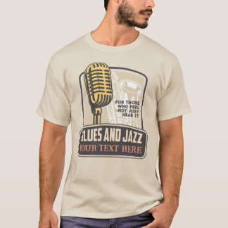 Blues & Jazz met muziek en saxofoon Graphic T-shirt
