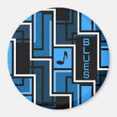 Blues magnet, groot magneet (Voorkant)