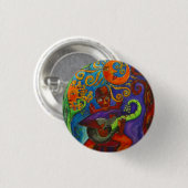 Blues ManRound Button (Voorkant /achterkant)