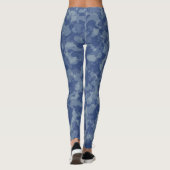Blues met grijze schaduwen Camouflage Leggings (Achterkant)