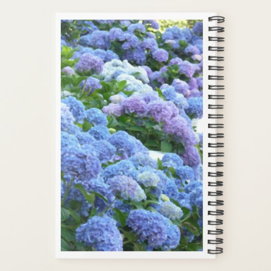 Blues Muse Hydrangeas Spiral Notitieboek (Achterkant)