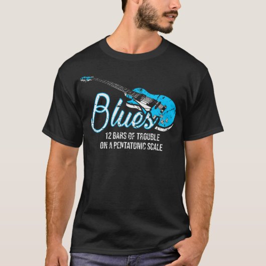 Blues Music Band Lover Harmonica Teacher T-shirt (Voorkant)
