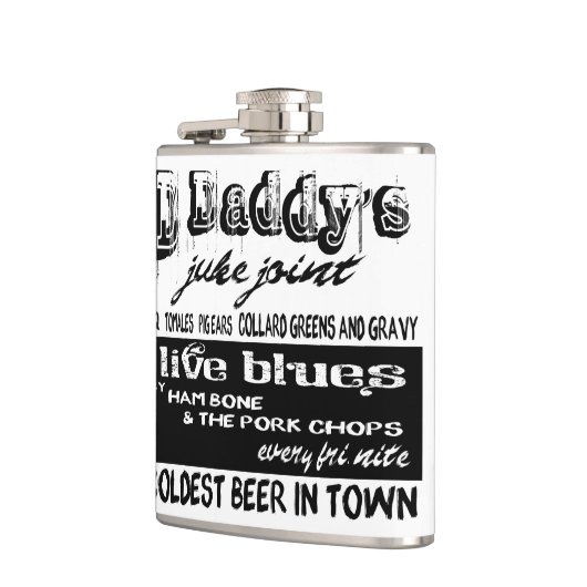 Blues Music Flask  Juke Joint Sign Route 61 Heupfles (Links)