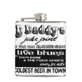 Blues Music Flask  Juke Joint Sign Route 61 Heupfles (Voorkant)