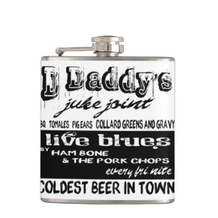 Blues Music Flask Juke Joint Sign Route 61 Heupfles
