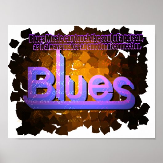 Blues Music Poster (Voorkant)