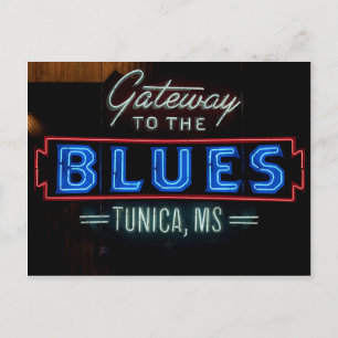 Blues Music Sign Tunica Mississippi Briefkaart