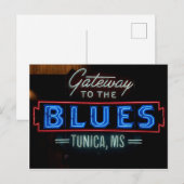 Blues Music Sign Tunica Mississippi Briefkaart (Voorkant / Achterkant)