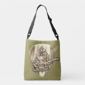 Blues Musician achter Pick - Voel de muziek Crossbody Tas (Achterkant)