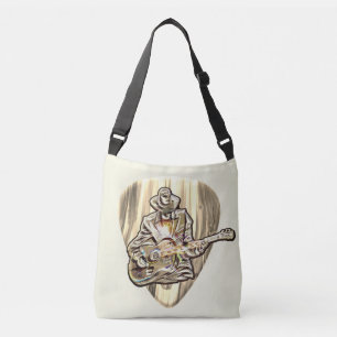 Blues Musician achter Pick - Voel de muziek Crossbody Tas