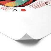 Blues musicus abstract poster (Hoek)