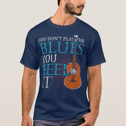 Blues Muziek Band Lover Gitaar Leraar T-shirt (Voorkant)