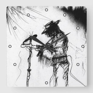 Blues muziek gitarist en band op het podium Stippe Vierkante Klok