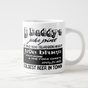 Blues Muziek Koffiemok Vintage Reclame Grote Koffiekop