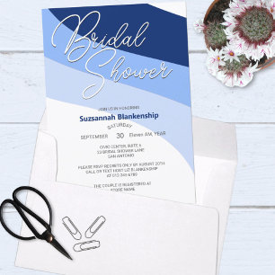 Blues Navy Carolina Robins Egg Horizontal Streams Kaart