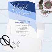 Blues Navy Carolina Robins Egg Horizontal Streams Kaart