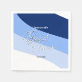 Blues Navy Carolina Robins Egg Horizontal Streams Servet (Voorkant)