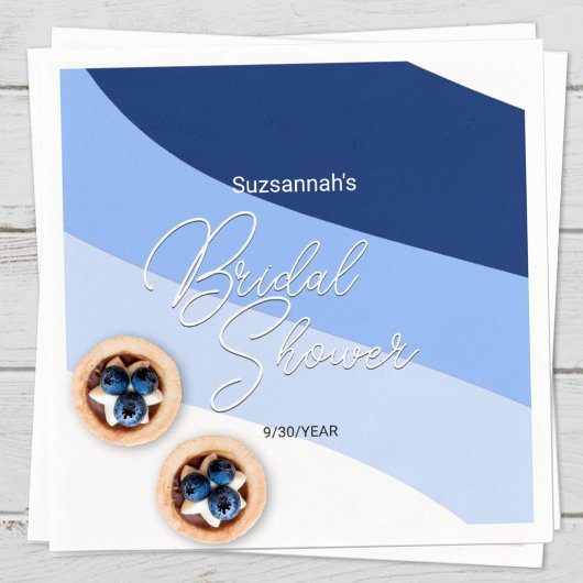 Blues Navy Carolina Robins Egg Horizontal Streams Servet