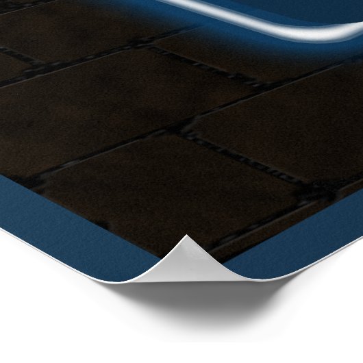 Blues Neon Sign Poster (Hoek)