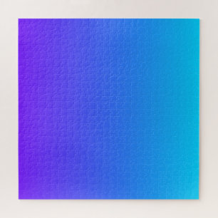Blues & Paarse Modern kleurverloop Ombre Legpuzzel