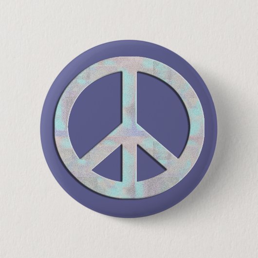 Blues Peace Sign Button (Voorkant)