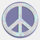 Blues Peace Sign Sticker (Voorkant)